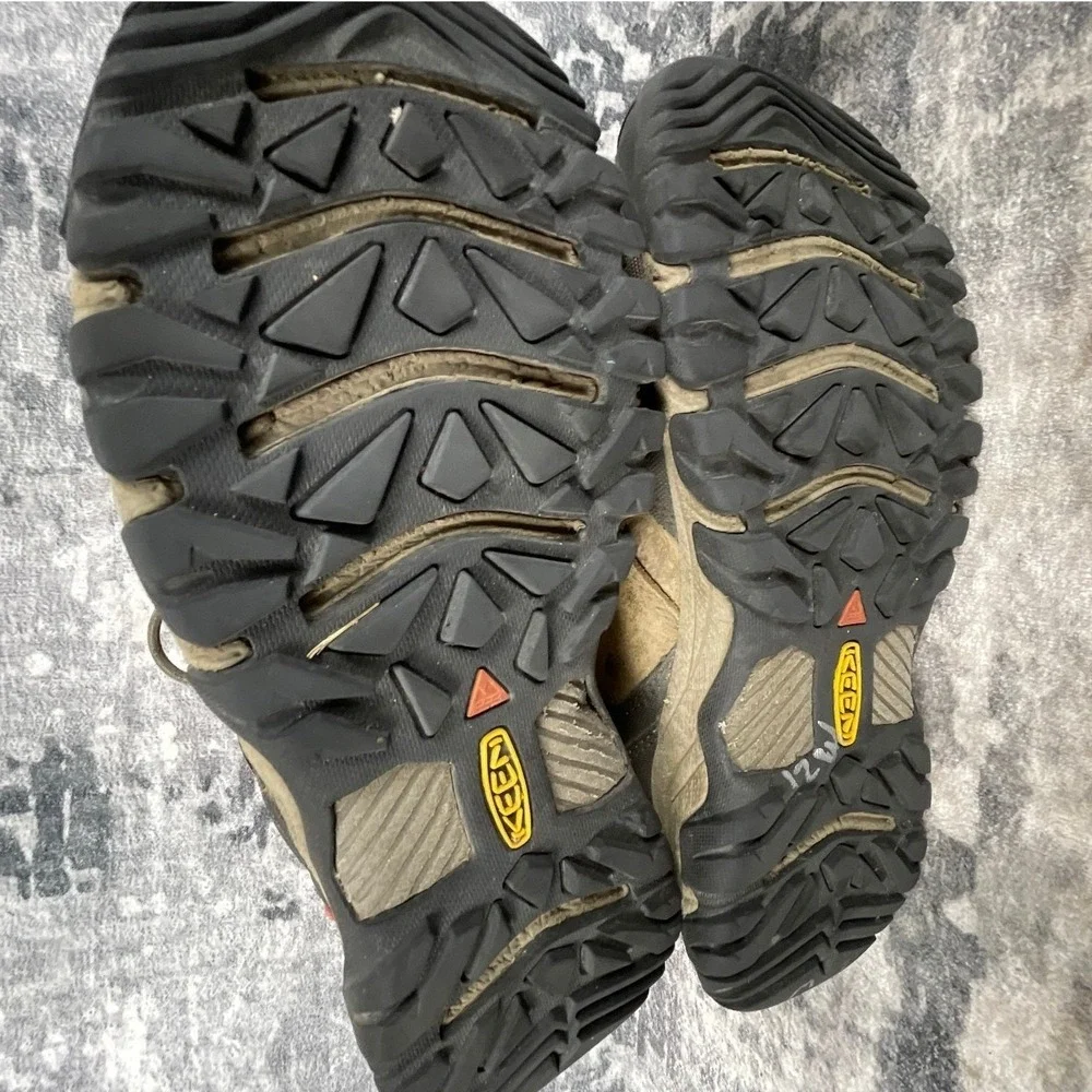 Keen Ridge Flex Mid Waterproof Hiking Boot Men's 8.5 Brown Orange Gorpcore